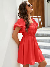 Off-Shoulder Puff Sleeve Mini Dress OutfitFlow
